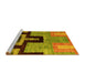 Sideview of Machine Washable Abstract Yellow Modern Rug, wshabs5068yw