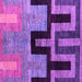 Square Abstract Purple Modern Rug, abs5068pur