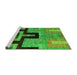 Sideview of Machine Washable Abstract Green Modern Area Rugs, wshabs5068grn