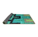 Sideview of Abstract Turquoise Modern Rug, abs5068turq