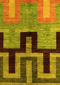 Abstract Yellow Modern Rug, abs5068yw