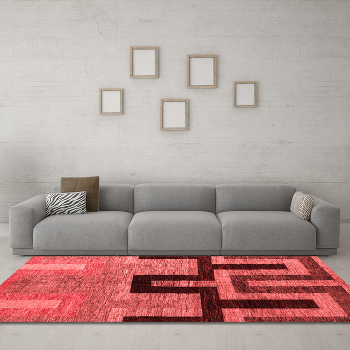 Modern Red Washable Rugs