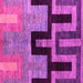 Square Abstract Pink Modern Rug, abs5068pnk