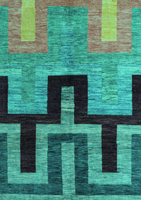 Abstract Turquoise Modern Rug, abs5068turq