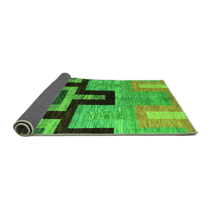 Sideview of Abstract Green Modern Rug, abs5068grn
