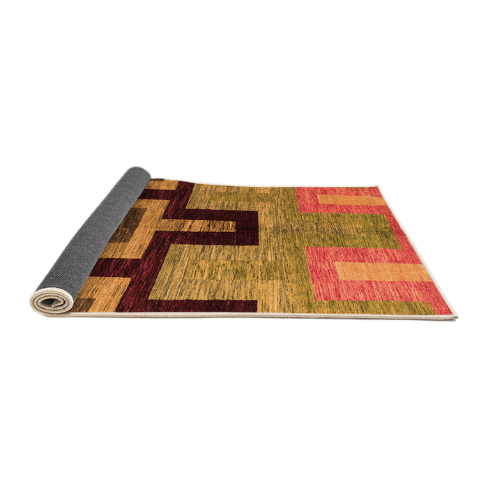 Sideview of Abstract Orange Modern Rug, abs5068org