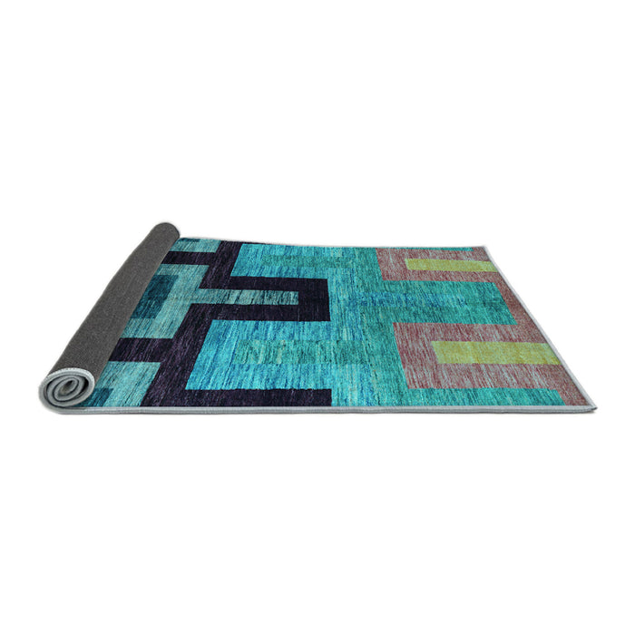 Sideview of Abstract Light Blue Modern Rug, abs5068lblu