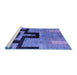 Sideview of Machine Washable Abstract Blue Modern Rug, wshabs5068blu