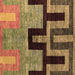 Square Abstract Brown Modern Rug, abs5068brn