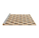 Sideview of Machine Washable Abstract Pastel Orange Rug, wshabs5069