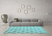 Machine Washable Solid Light Blue Modern Rug in a Living Room, wshabs5069lblu