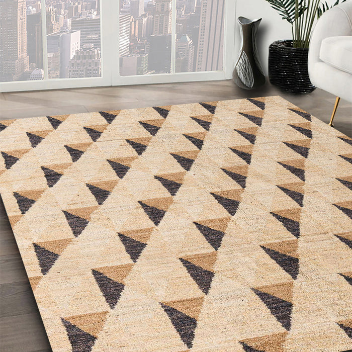 Machine Washable Abstract Pastel Orange Rug in a Family Room, wshabs5069