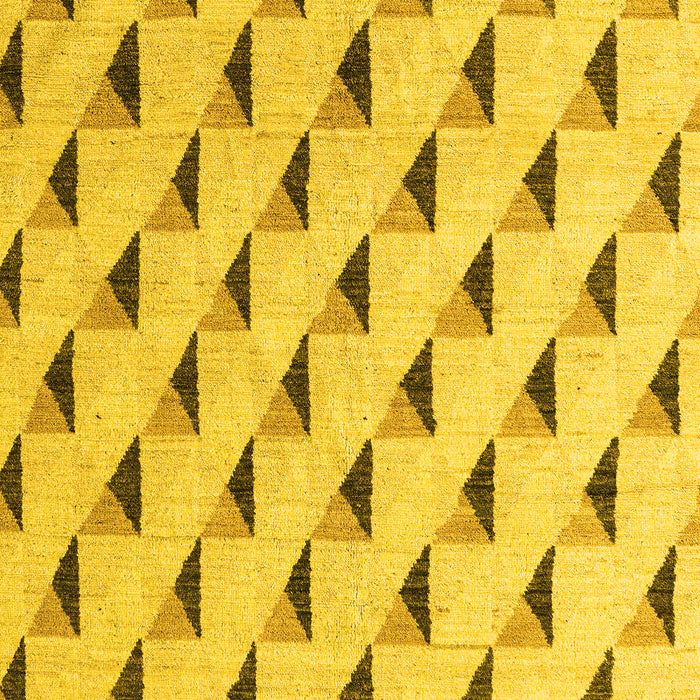 Machine Washable Solid Yellow Modern Rug, wshabs5069yw