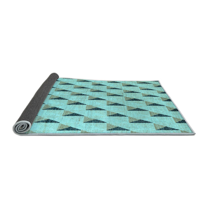 Sideview of Solid Light Blue Modern Rug, abs5069lblu