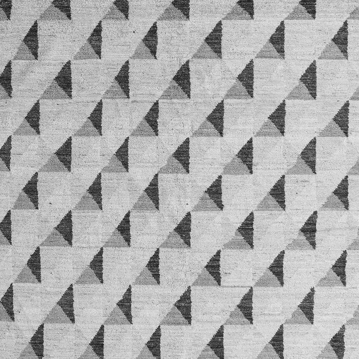 Square Machine Washable Solid Gray Modern Rug, wshabs5069gry