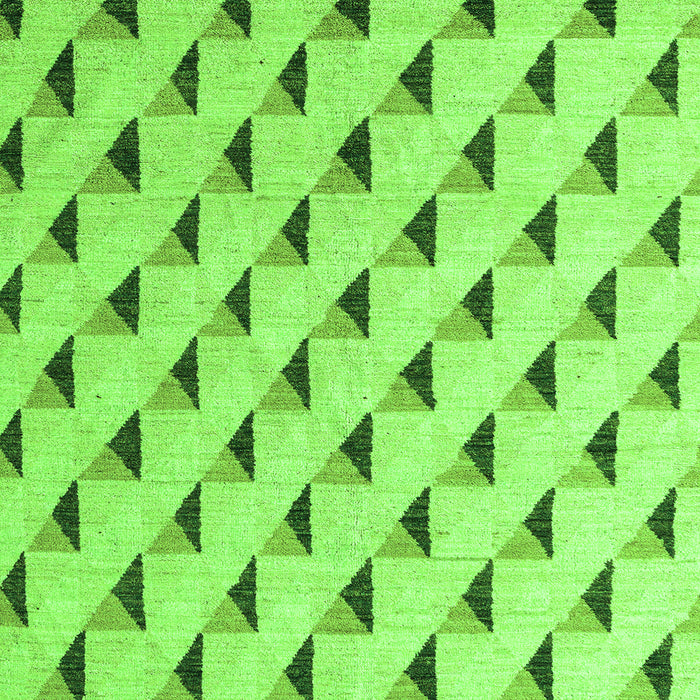 Square Machine Washable Solid Green Modern Area Rugs, wshabs5069grn