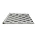 Sideview of Machine Washable Solid Gray Modern Rug, wshabs5069gry