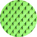 Round Solid Green Modern Rug, abs5069grn