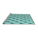 Sideview of Machine Washable Solid Light Blue Modern Rug, wshabs5069lblu