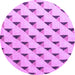 Round Solid Purple Modern Rug, abs5069pur