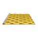 Sideview of Machine Washable Solid Yellow Modern Rug, wshabs5069yw