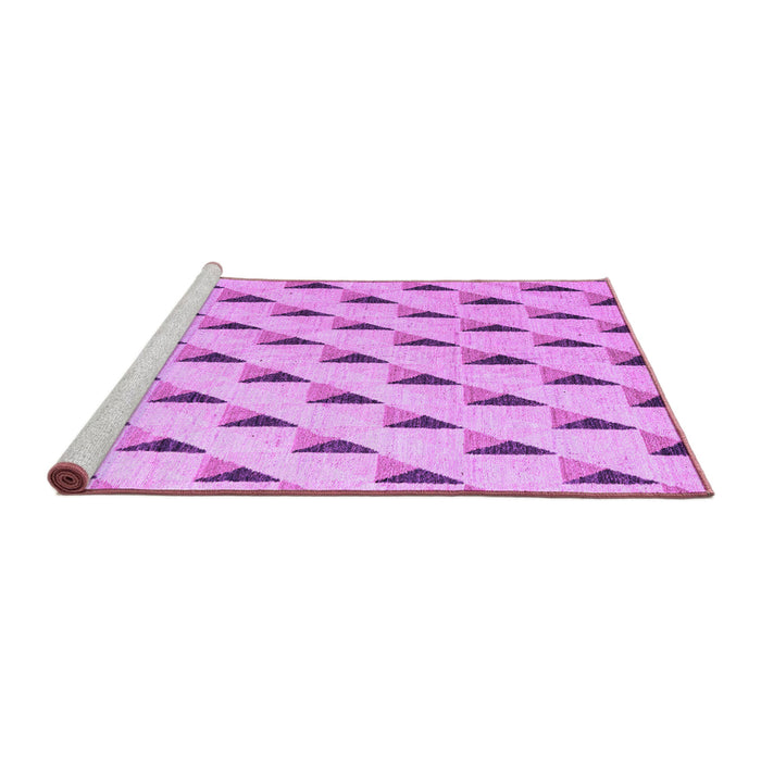 Sideview of Machine Washable Solid Purple Modern Area Rugs, wshabs5069pur