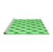 Sideview of Machine Washable Solid Emerald Green Modern Area Rugs, wshabs5069emgrn