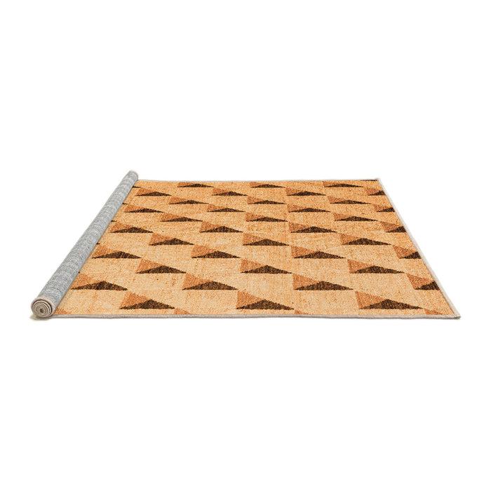 Sideview of Machine Washable Solid Orange Modern Area Rugs, wshabs5069org