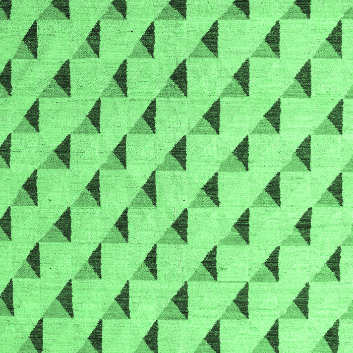 Square Machine Washable Solid Emerald Green Modern Area Rugs, wshabs5069emgrn