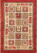 Machine Washable Abstract Orange Modern Area Rugs, wshabs506org