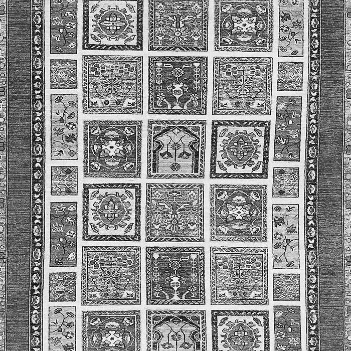 Machine Washable Abstract Gray Modern Rug, wshabs506gry