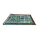 Sideview of Machine Washable Abstract Light Blue Modern Rug, wshabs506lblu