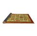 Sideview of Abstract Yellow Modern Rug, abs506yw