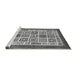 Sideview of Machine Washable Abstract Gray Modern Rug, wshabs506gry