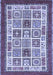 Machine Washable Abstract Blue Modern Rug, wshabs506blu