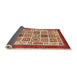 Sideview of Abstract Orange Modern Rug, abs506org