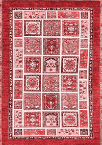 Abstract Red Modern Rug, abs506red