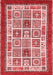 Abstract Red Modern Area Rugs