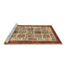 Sideview of Machine Washable Abstract Brown Modern Rug, wshabs506brn