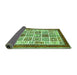 Sideview of Abstract Green Modern Rug, abs506grn