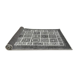 Sideview of Abstract Gray Modern Rug, abs506gry