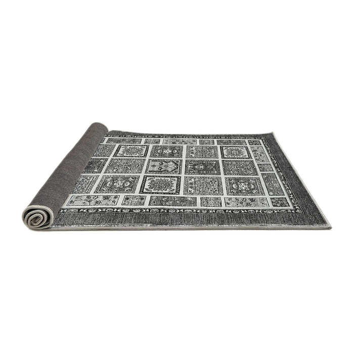 Sideview of Abstract Gray Modern Rug, abs506gry