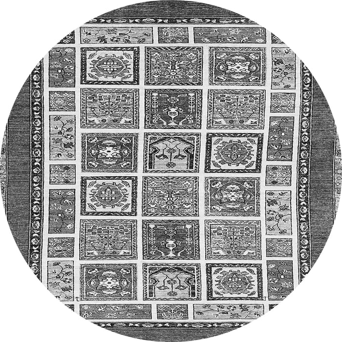 Round Machine Washable Abstract Gray Modern Rug, wshabs506gry