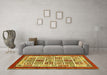 Machine Washable Abstract Yellow Modern Rug in a Living Room, wshabs506yw