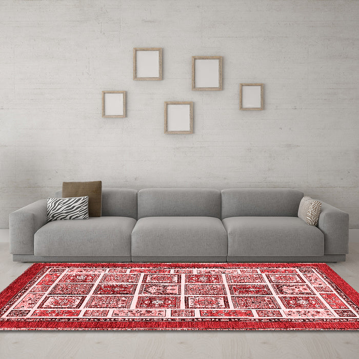 Modern Red Washable Rugs