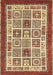 Machine Washable Abstract Brown Modern Rug, wshabs506brn