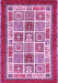 Machine Washable Abstract Pink Modern Rug, wshabs506pnk