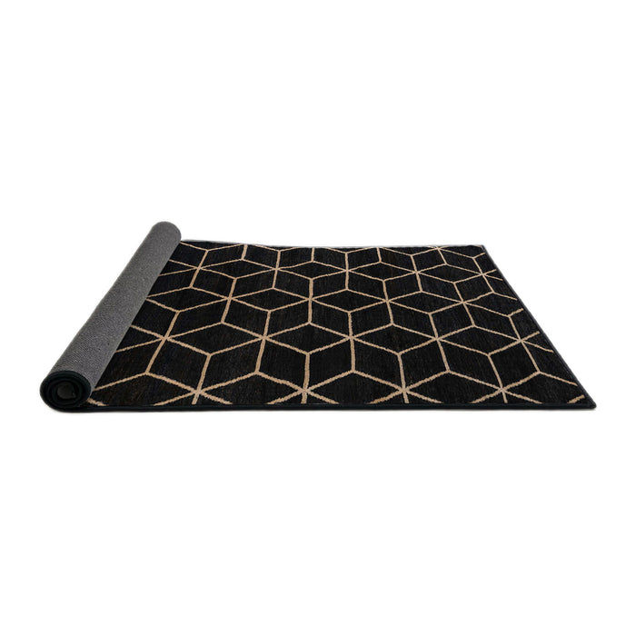 Sideview of Abstract Coffee Brown Modern Rug, abs5070
