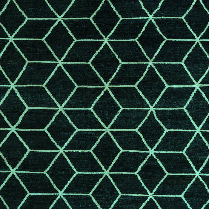 Machine Washable Abstract Turquoise Modern Area Rugs, wshabs5070turq