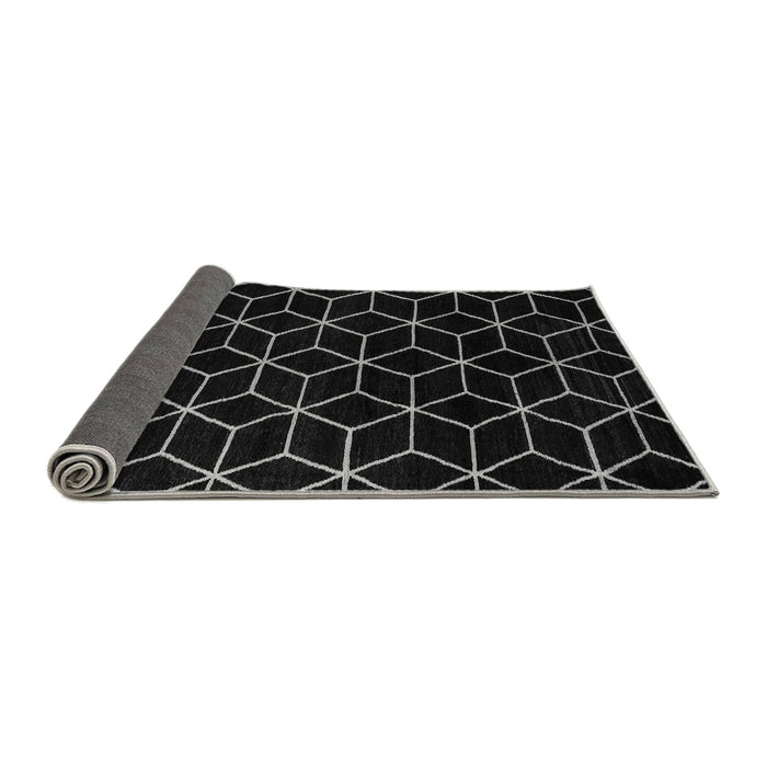 Sideview of Abstract Gray Modern Rug, abs5070gry